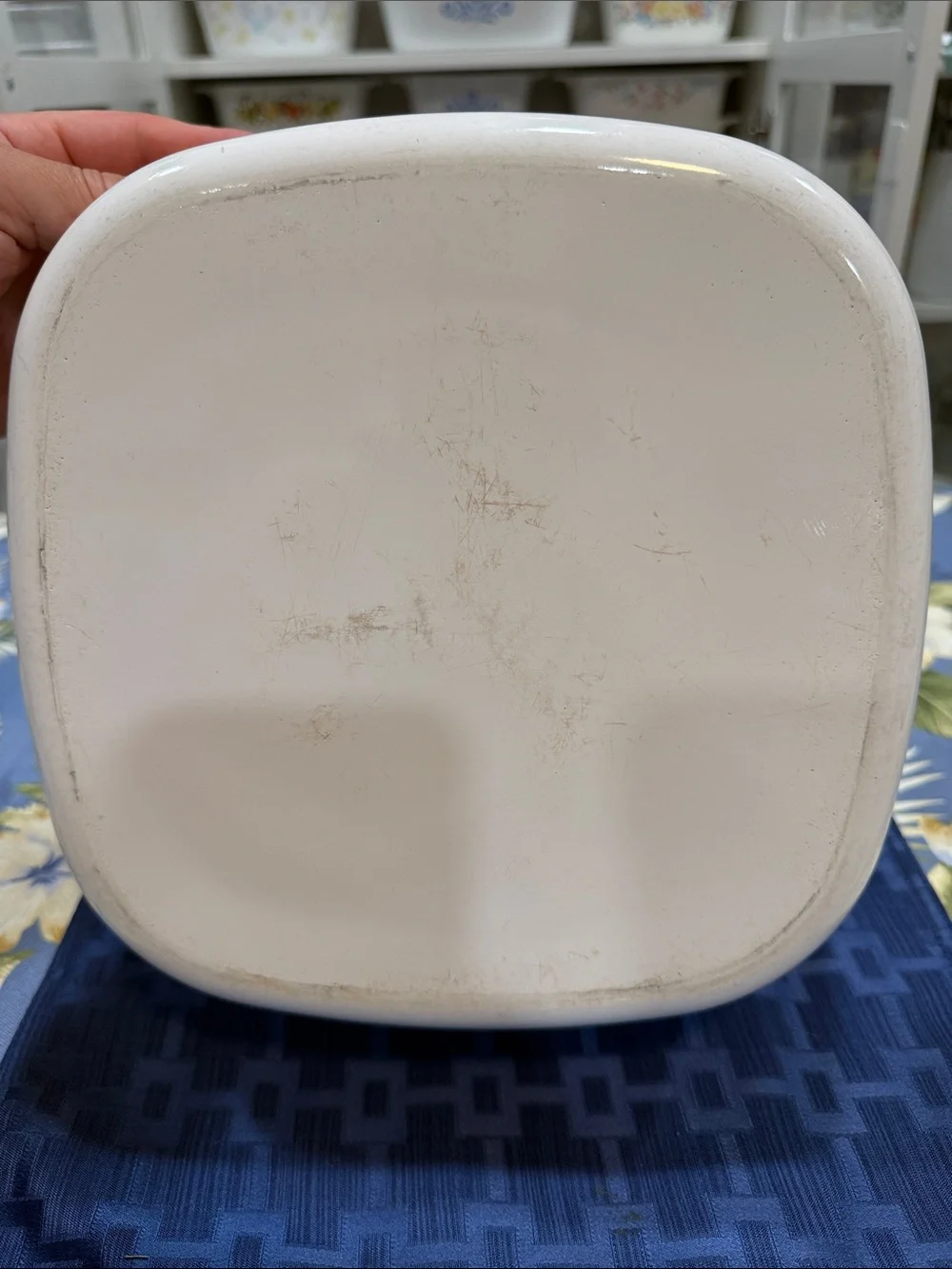 Corningware A-5-B Five Liter White Covered Casserole with Pastel Bouquet